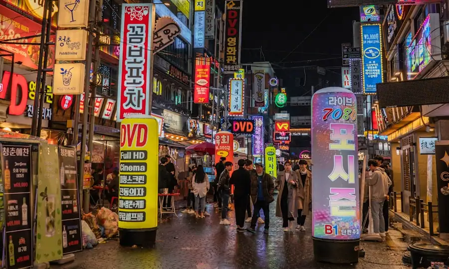 전주 남부시장 청년몰 야시장 저녁 풍경